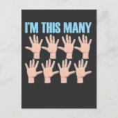 40e verjaardag Deze veel vinger veertig jaar oud Briefkaart (Voorkant)