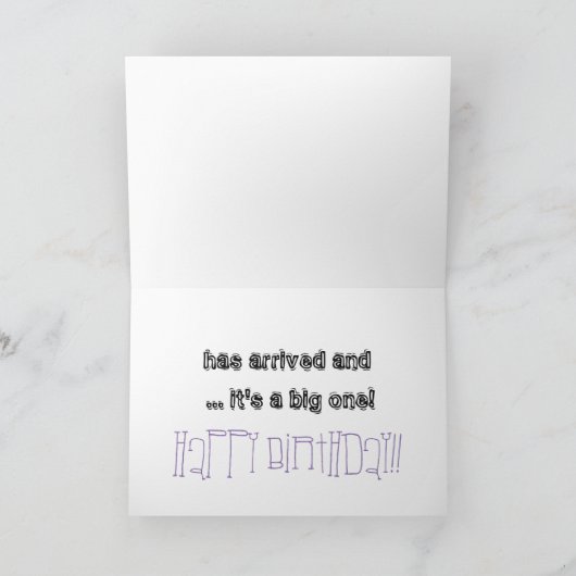 40e verjaardag dochter, zwart & mauve tekst, wit. kaart (Binnen)