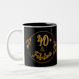 40e verjaardag dromen! tweekleurige koffiemok