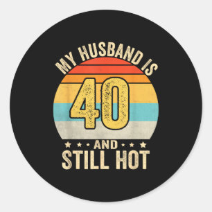 40e verjaardag echtgenoot Echtgenoot 40 Ronde Sticker