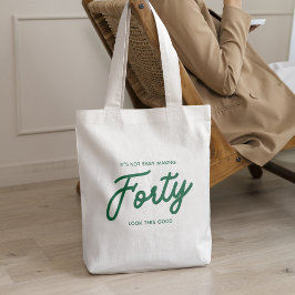 40e Verjaardag Eenvoudige Sixty Fabulous Olive Tote Bag