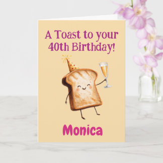 40e verjaardag felicitaties, grappige toast, op ma kaart