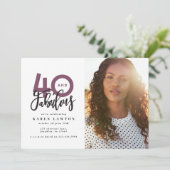 40e verjaardag foto 40 & geweldige moderne kleurri (Staand voorkant)