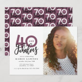 40e verjaardag foto 40 & geweldige moderne kleurri (Voorkant / Achterkant)