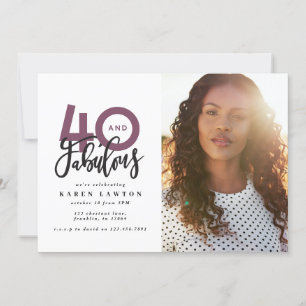 40e verjaardag foto 40 & geweldige moderne kleurri