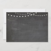 40e verjaardag Foto Chalk Rustic Gold Invitation Kaart (Achterkant)