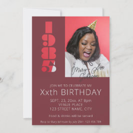 40e verjaardag foto geboren in 1985 Bourgondië roo Kaart