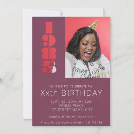 40e verjaardag foto geboren in 1985 paarse kaart