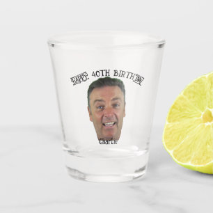 40e verjaardag foto gepersonaliseerde shot glas ca