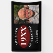 40e verjaardag foto sjabloon Geboorte van een lege Spandoek (Verticaal)