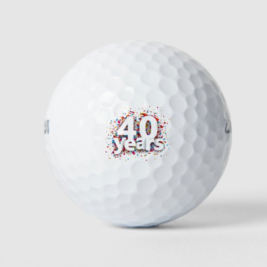 40e verjaardag Geboren in 1980 Limited Edition Gif Golfballen (Voorkant)
