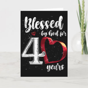 40e verjaardag Gezegend door God voor 40 jaar verj Kaart