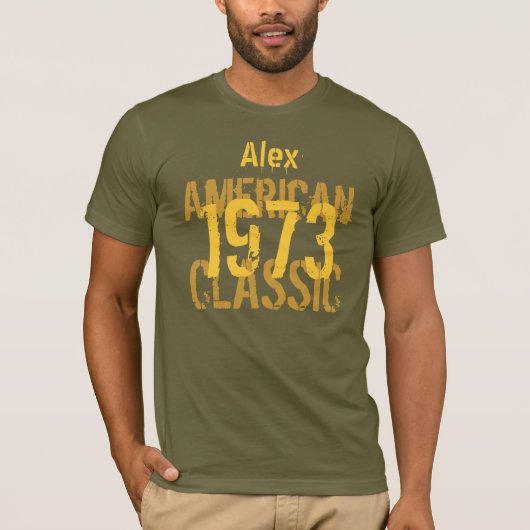 40e verjaardag Gift 1973 Amerikaans Klassieke Lege T-shirt (Voorkant)