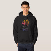40e verjaardag Gift 40 jaar Hoodie (Voorkant volledig)
