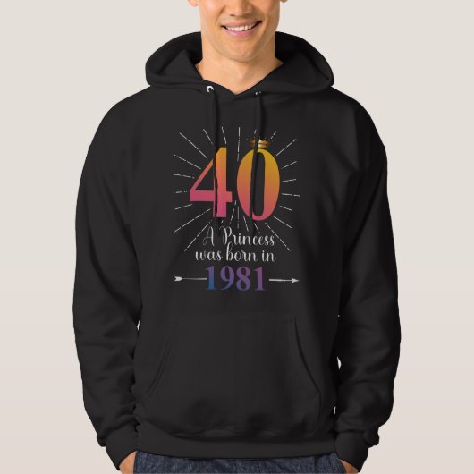 40e verjaardag Gift 40 jaar Hoodie (Voorkant)