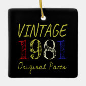 40e verjaardag gift retro 1981 keramisch ornament (Voorkant)
