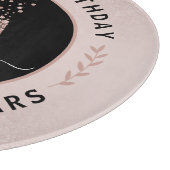 40e verjaardag Glitter Champagne Toast Blush Pink Snijplank (Hoek)