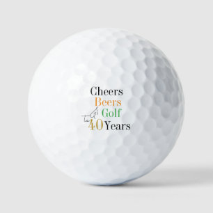 40e verjaardag Golf Proost en bieren Golfballen