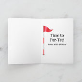 40e verjaardag golfbal in gras kaart (Binnen)