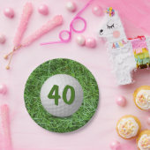 40e verjaardag Golfbal op Bord graspapier (Feest)