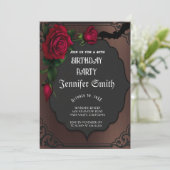 40e verjaardag Gothic Red Kaart (Staand voorkant)