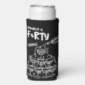 40e verjaardag Hand getrokken Koelboxxen (Seltzer Voorkant)