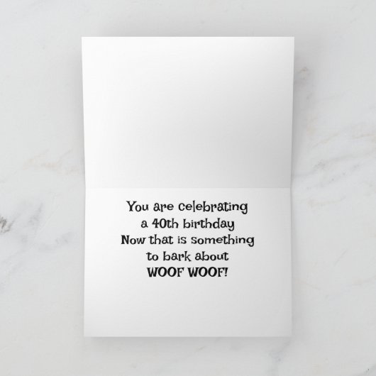 *40e VERJAARDAG* IETS OM "OVER TE BLAFFEN" Kaart (Binnen)