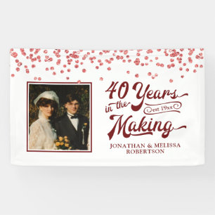 40e verjaardag JAAR IN DE MAKING Robijnfoto Spandoek