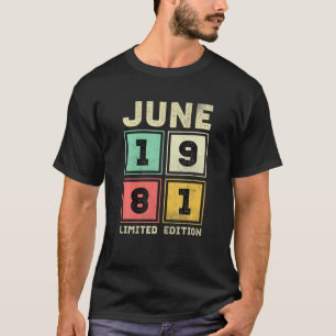 40e verjaardag Juni 1981 40 jaar T-shirt