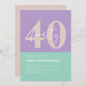 40e verjaardag kaart (Voorkant / Achterkant)