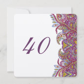 40e verjaardag kaart (Achterkant)