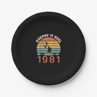40e verjaardag - Keepin Reel sinds 1981 Vist Papieren Bordje