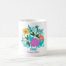 40e verjaardag kleurrijke moderne bloemrijke elega