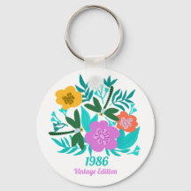40e verjaardag kleurrijke moderne bloemrijke elega