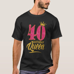 40e verjaardag koningin 40 jaar oud meisje kroonro t-shirt