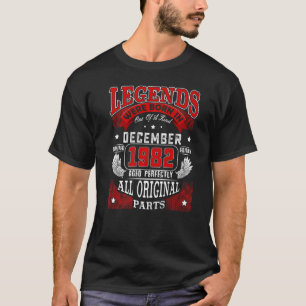 40e verjaardag Legends geboren in december 1982 40 T-shirt
