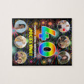 40e verjaardag: Leuke regenboog #, aangepaste naam Legpuzzel (Horizontaal)