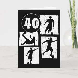 40e verjaardag man vrouw voetballer voetbal 40 kaart