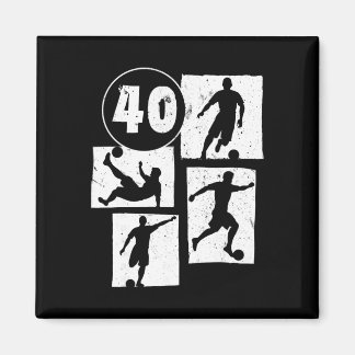 40e verjaardag man vrouw voetballer voetbal 40  magneet