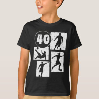 40e verjaardag man vrouw voetballer voetbal 40  t-shirt