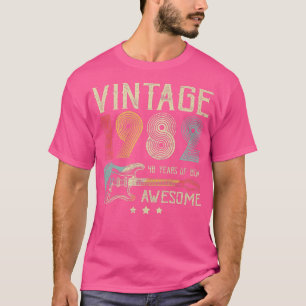 40e verjaardag Mannen Geweldige 1982 Gui T-shirt