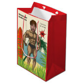 40e Verjaardag 💪🤣 Mannen Grappige Bodybuilder Sp Medium Cadeauzakje (Voorkant Gekanteld)