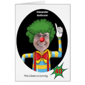 40e verjaardag Mannen 🎈 Hilarious Clown Kaart (Voorkant)