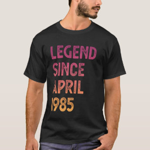 40e verjaardag mannen vrouwen legende sinds april  t-shirt