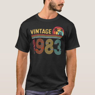 40e verjaardag Mannen Vrouwen Vintage 1983 40 jaar T-shirt