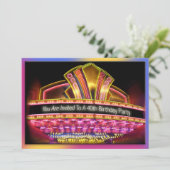 40e verjaardag Marquis uitnodiging (Staand voorkant)