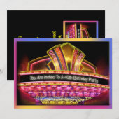 40e verjaardag Marquis uitnodiging (Voorkant / Achterkant)