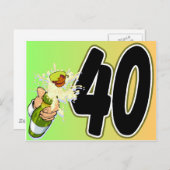 40e verjaardag merchandise briefkaart (Voorkant / Achterkant)