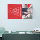 40e verjaardag met hart gepersonaliseerde foto spandoek (Beurs)