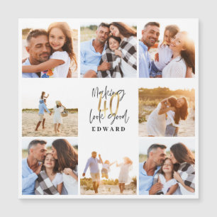 40e verjaardag moderne foto-collage voor zwart en 